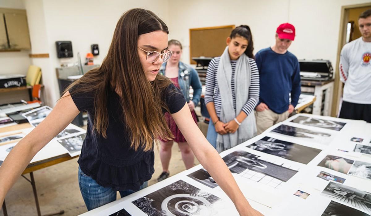 Students at work in the Art Department